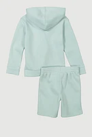 Little Boys Puma Graphic Hoodie and Sweatshorts, Green, Size 6