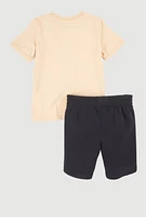 Little Boys Puma Graphic Tee and Shorts, Multi, Size 5