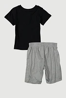 Little Boys NBA Graphic Tee and Shorts Set, Black, Size 5-6