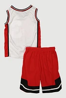 Boys 23 Legend Basketball Jersey and Shorts with Hat, Multi,