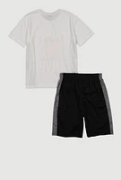 Boys Champs MVP Graphic Tee and Shorts, Multi,