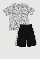 Boys Living Legend Bear Tee and Shorts, Multi, Size 8-10