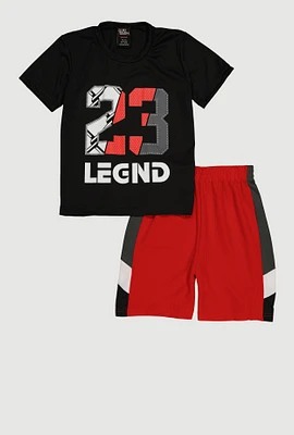 Boys 23 Legend Tee and Shorts, Multi, Size 12-14