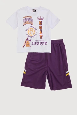 Boys GOAT Hometown Legend Graphic Tee and Shorts, Multi, Size 12-14