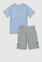 Boys GOAT Hometown Legend Graphic Tee and Shorts, Blue, Size 8-10