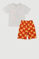 Boys Case Your Dreams Graphic Tee and Shorts, Multi, Size 16-18