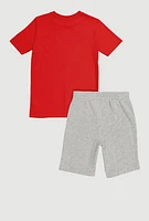 Boys Puma Graphic Tee and Sweatshorts, Multi, Size 10-12