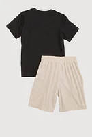 Boys NBA Basketball Orbit Graphic Tee and Shorts, Multi, Size 8