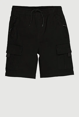 Little Boys Twill Drawstring Cargo Shorts,