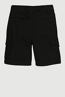 Little Boys Twill Drawstring Cargo Shorts,