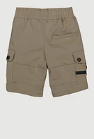 Little Boys Zip Cargo Pocket Shorts, Khaki, Size 7