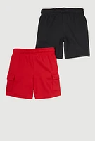 Little Boys Drawstring Waist Sweatshorts 2 Pack, Multi, Size 5