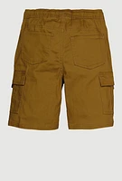 Boys Drawstring Waist Cargo Pocket Shorts, 10