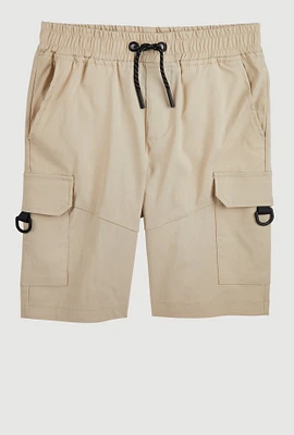 Boys Cargo Pocket Shorts, Khaki, Size 10-12