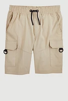 Boys Cargo Pocket Shorts, Khaki, Size 10-12