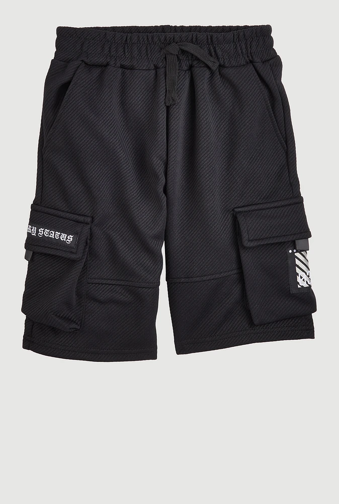 Boys Legendary Status Cargo Pocket Shorts, Black,