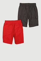 Boys Drawstring Cargo Pocket Shorts, Multi, Size 10