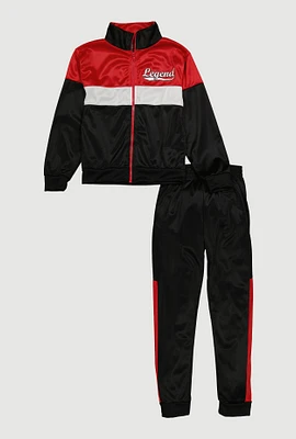 Boys Legend Track Jacket and Joggers, Red, Size 8-10