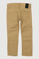 Little Boys Twill Moto Skinny Cargo Pants, Khaki, Size 5