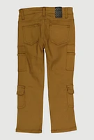 Little Boys Moto Cargo Pants, Brown, Size 4