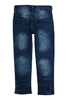 Little Boys Straight Leg Whiskered Jeans, Blue, Size 4