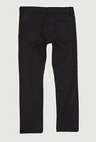 Little Boys Patch and Repair Skinny Jeans, Black, Size 4