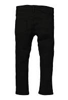 Little Boys Slim Leg Moto Jeans, Black, Size 5