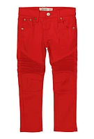 Little Boys Moto Skinny Jeans, Red, Size 4