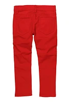 Little Boys Moto Skinny Jeans, Red, Size 6