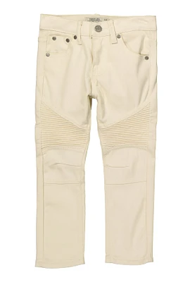 Little Boys Solid Moto Jeans, Khaki,