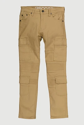 Boys Utility Moto Skinny Jeans, Khaki, Size 14
