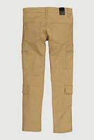 Boys Utility Moto Skinny Jeans, Khaki, Size 14