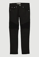 Boys Skinny Leg Moto Jeans, Black, Size 10