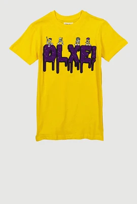 Boys DLXE Graphic Print Tee, Yellow, Size 18-20