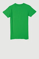 Boys Game DLXE Graphic Print Tee, Green, Size S