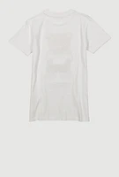 Boys Bear Chenille Patch Graphic Tee, White, Size 14-16
