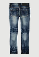 Boys Mineral Wash Rip and Repair Jeans, Blue, Size 12