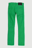Boys Patch and Repair Jeans, Green, Size 12