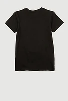 Boys Chenille Fresh Patch Graphic Tee, Black, Size 18-20