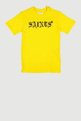 Boys Saints Sinners Graphic Tee, Yellow, Size 10-12