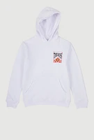 Boys The Boss Graphic Hoodie, White, Size 8