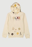 Boys DLXE Drip Hooded Sweatshirt, Beige, Size 14-16