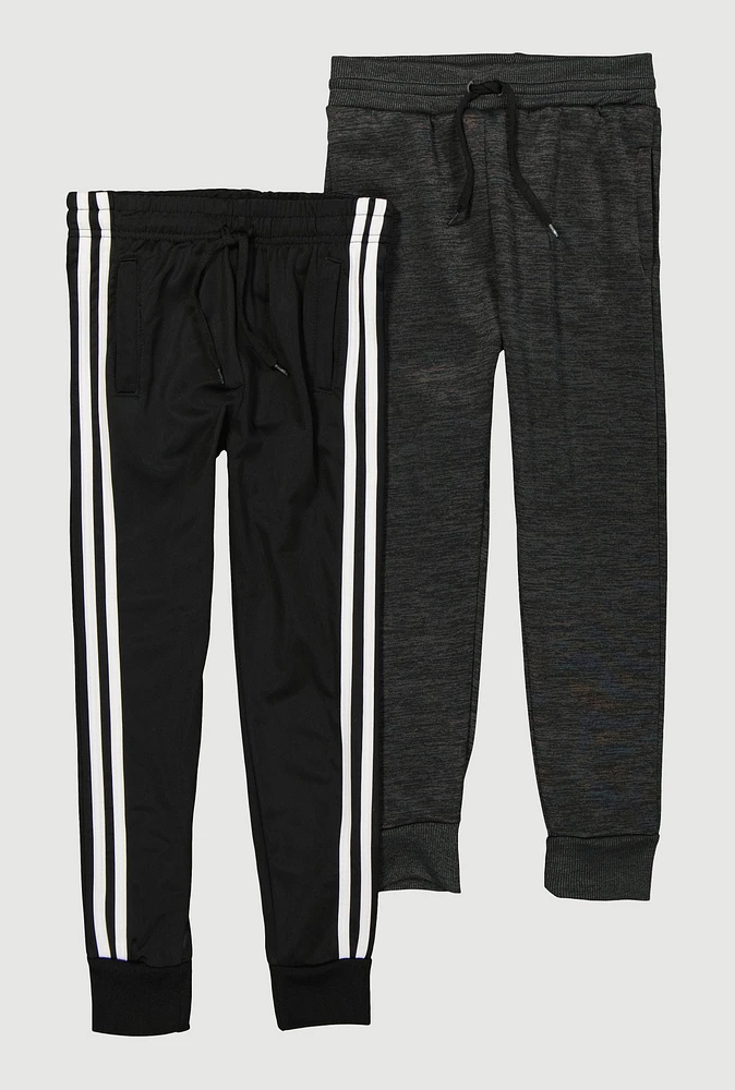 Boys Varsity Stripe Joggers 2 Pack, Multi, Size 8