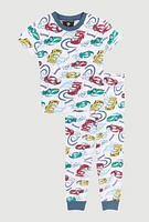 Little Boys Graphic Print Pajama Tee and Pants, Multi,