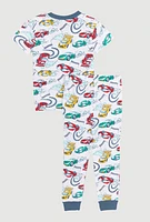 Little Boys Graphic Print Pajama Tee and Pants, Multi,