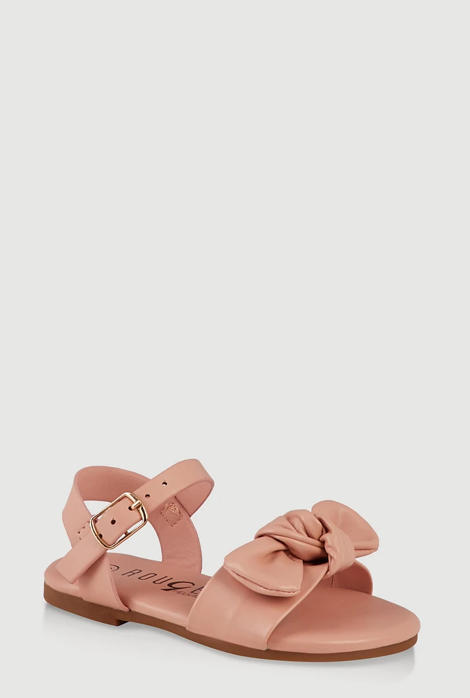 Womens Toddler Girls Bow Knot Buckle Strap Sandals,