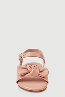 Womens Toddler Girls Bow Knot Buckle Strap Sandals,