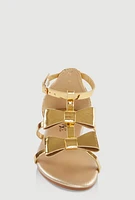 Womens Girls Bow Gladiator Sandals,