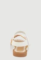 Womens Toddler Girls Boho H Band Velcro Strap Sandals, Multi, Size 8