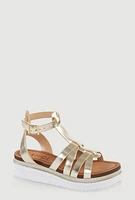 Womens Girls Platform Fisherman Sandals,